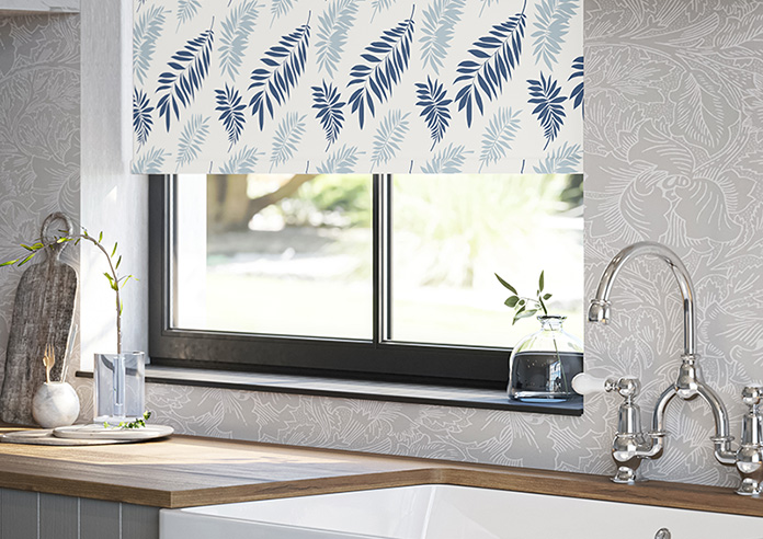Canopy, Mid Blue - Twist&Fit Roller Blind - Image 5